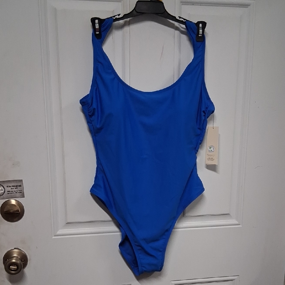 No Boundaries Blue One Piece Swimsuit Scoop Neck